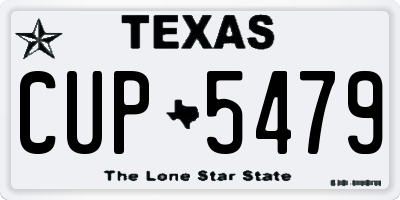 TX license plate CUP5479