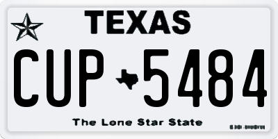 TX license plate CUP5484
