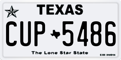TX license plate CUP5486