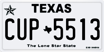 TX license plate CUP5513