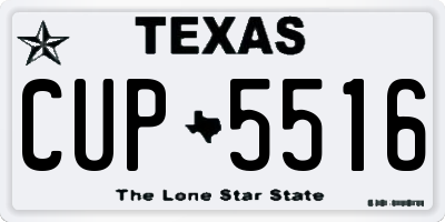 TX license plate CUP5516