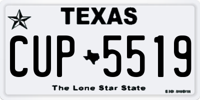 TX license plate CUP5519