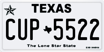 TX license plate CUP5522