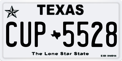 TX license plate CUP5528