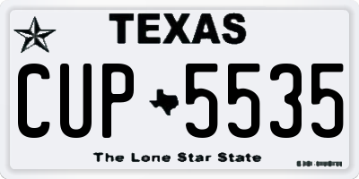 TX license plate CUP5535