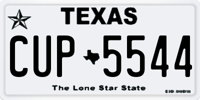 TX license plate CUP5544