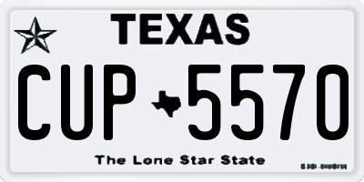 TX license plate CUP5570