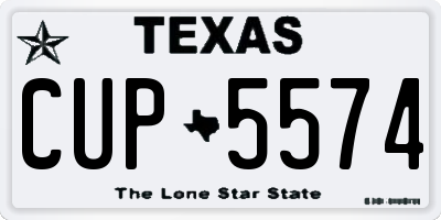 TX license plate CUP5574