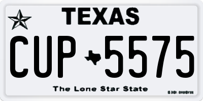 TX license plate CUP5575