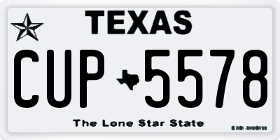 TX license plate CUP5578