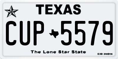 TX license plate CUP5579