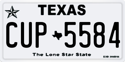 TX license plate CUP5584