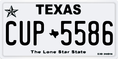 TX license plate CUP5586