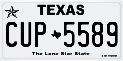 TX license plate CUP5589