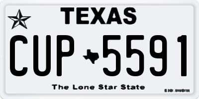 TX license plate CUP5591