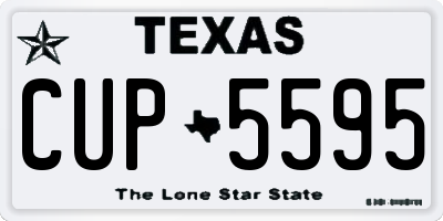 TX license plate CUP5595