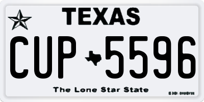 TX license plate CUP5596