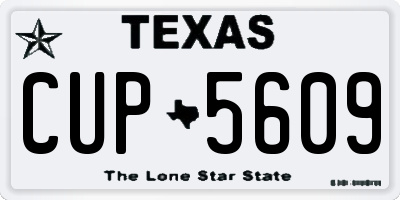 TX license plate CUP5609