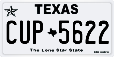 TX license plate CUP5622