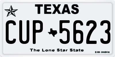 TX license plate CUP5623