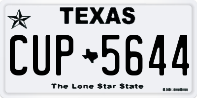 TX license plate CUP5644