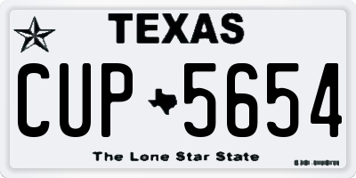 TX license plate CUP5654