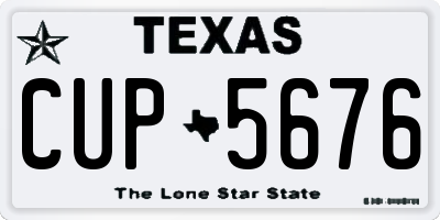 TX license plate CUP5676