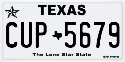 TX license plate CUP5679