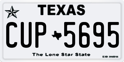 TX license plate CUP5695
