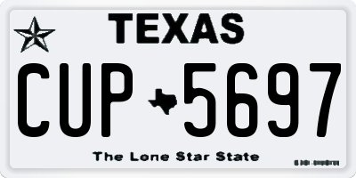 TX license plate CUP5697