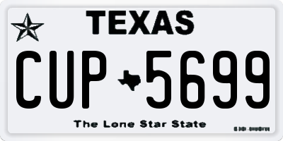 TX license plate CUP5699