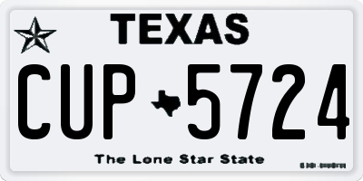 TX license plate CUP5724