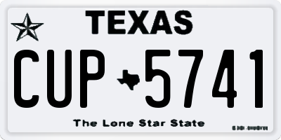TX license plate CUP5741