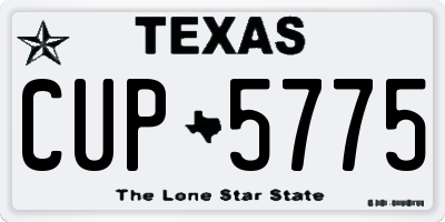 TX license plate CUP5775
