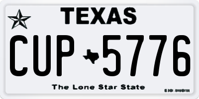 TX license plate CUP5776
