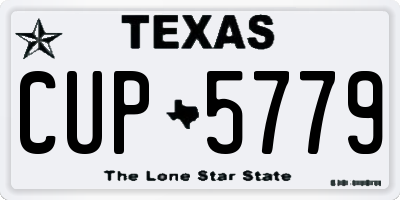 TX license plate CUP5779