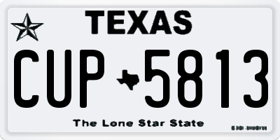 TX license plate CUP5813