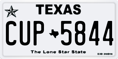 TX license plate CUP5844