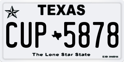 TX license plate CUP5878
