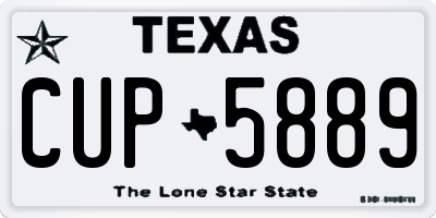 TX license plate CUP5889