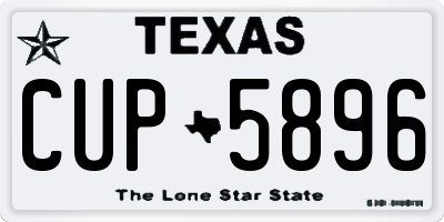 TX license plate CUP5896