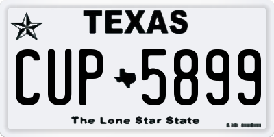 TX license plate CUP5899