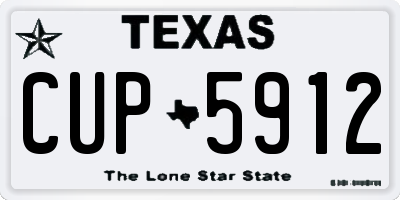 TX license plate CUP5912