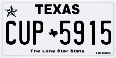 TX license plate CUP5915