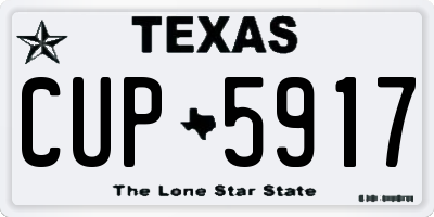 TX license plate CUP5917