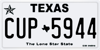 TX license plate CUP5944