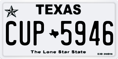 TX license plate CUP5946