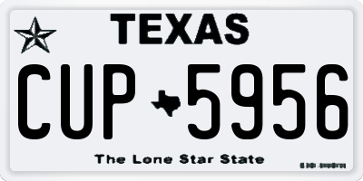 TX license plate CUP5956