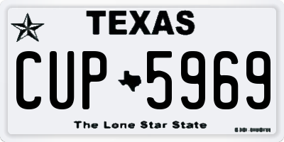 TX license plate CUP5969