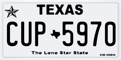 TX license plate CUP5970